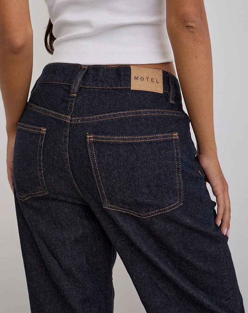 Low Slung Slim Parallel Jeans in Indigo sold by Motel Rocks product image thumbnail 3