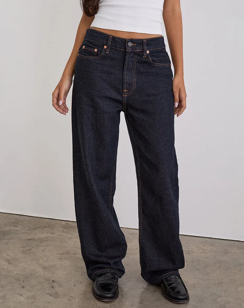 Low Slung Slim Parallel Jeans in Indigo sold by Motel Rocks product image thumbnail 2