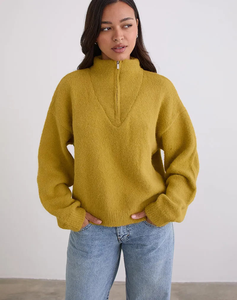 Atine Jumper in Ochre Mustard sold by Motel Rocks