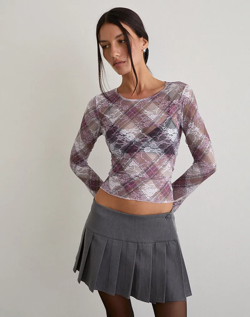 Eireen Top in Country Check Multi sold by Motel Rocks product image thumbnail 5