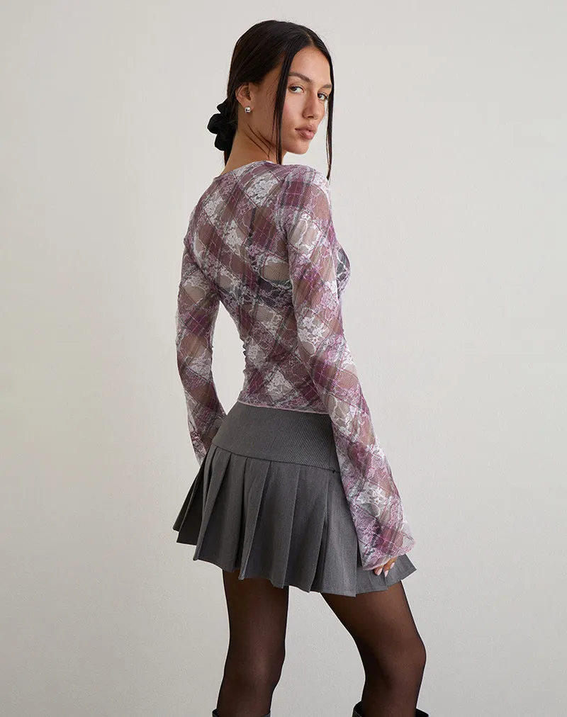 Eireen Top in Country Check Multi sold by Motel Rocks product image thumbnail 4