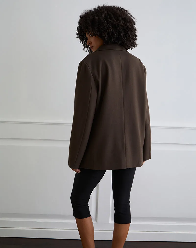Maiwa Textured Tailoring Blazer in Brown sold by Motel Rocks product image thumbnail 5