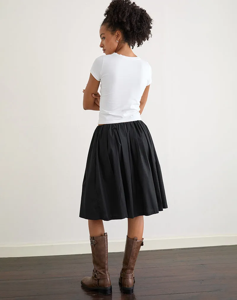 Murphy Knee Length Skirt in Black sold by Motel Rocks product image thumbnail 5