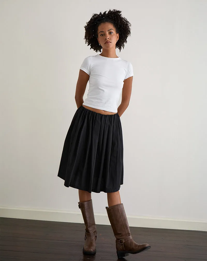 Murphy Knee Length Skirt in Black sold by Motel Rocks product image thumbnail 3
