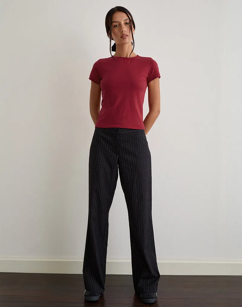 Sutin Tee in Adrenaline Red sold by Motel Rocks product image thumbnail 2