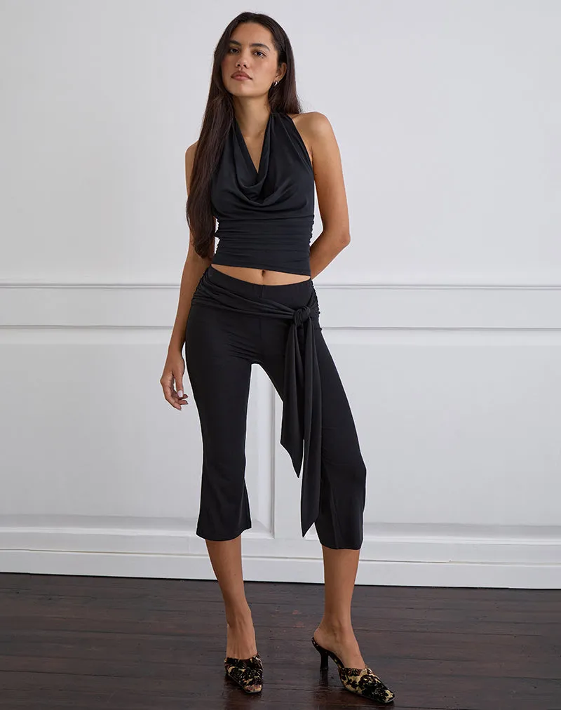 Nyra High Neck Top in Cupro Black sold by Motel Rocks product image thumbnail 5
