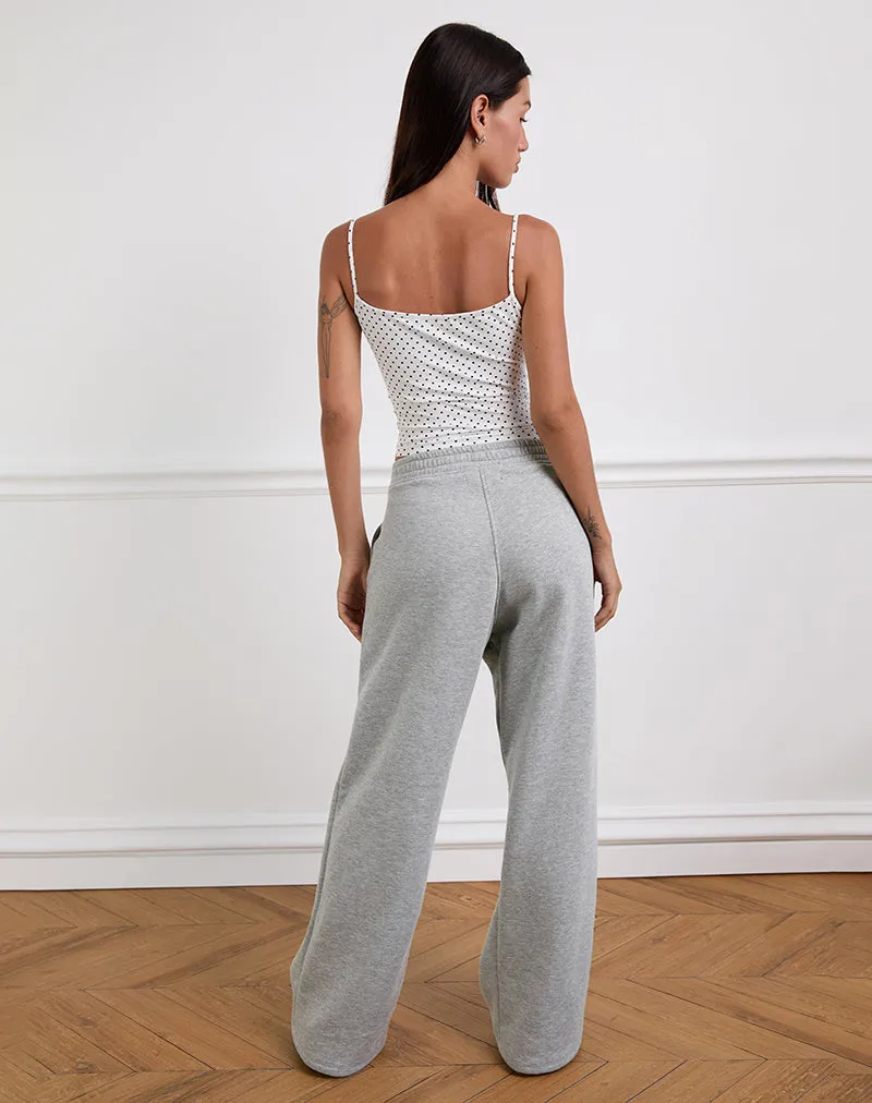 Solay Cami Top in White with Black Micro Polka Print sold by Motel Rocks product image thumbnail 5