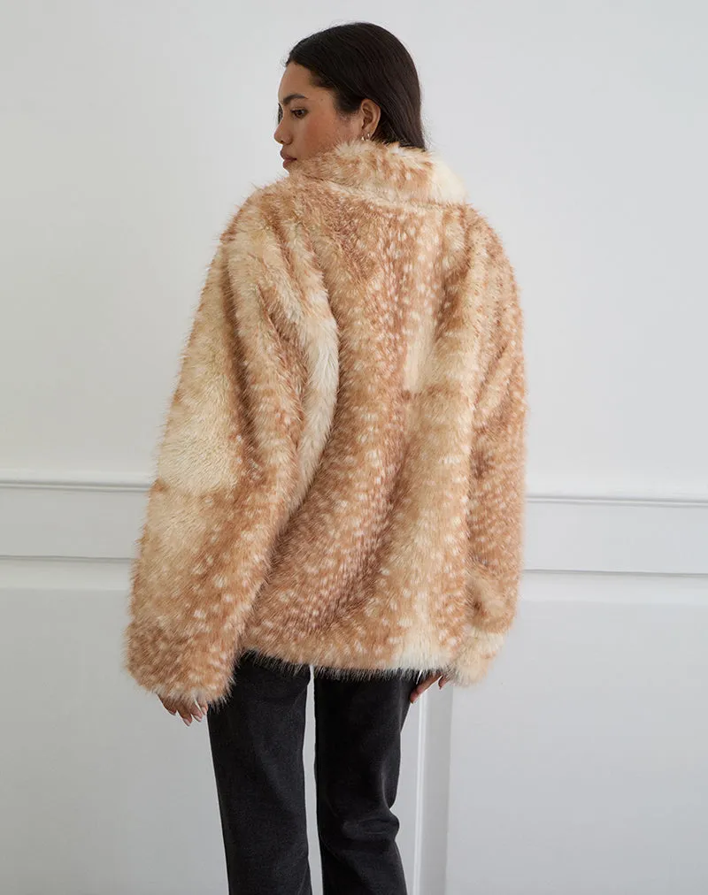 Joji Jacket in Beige Bambi Print sold by Motel Rocks product image thumbnail 4