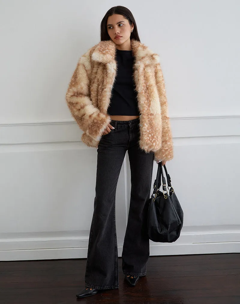 Joji Jacket in Beige Bambi Print sold by Motel Rocks product image thumbnail 2