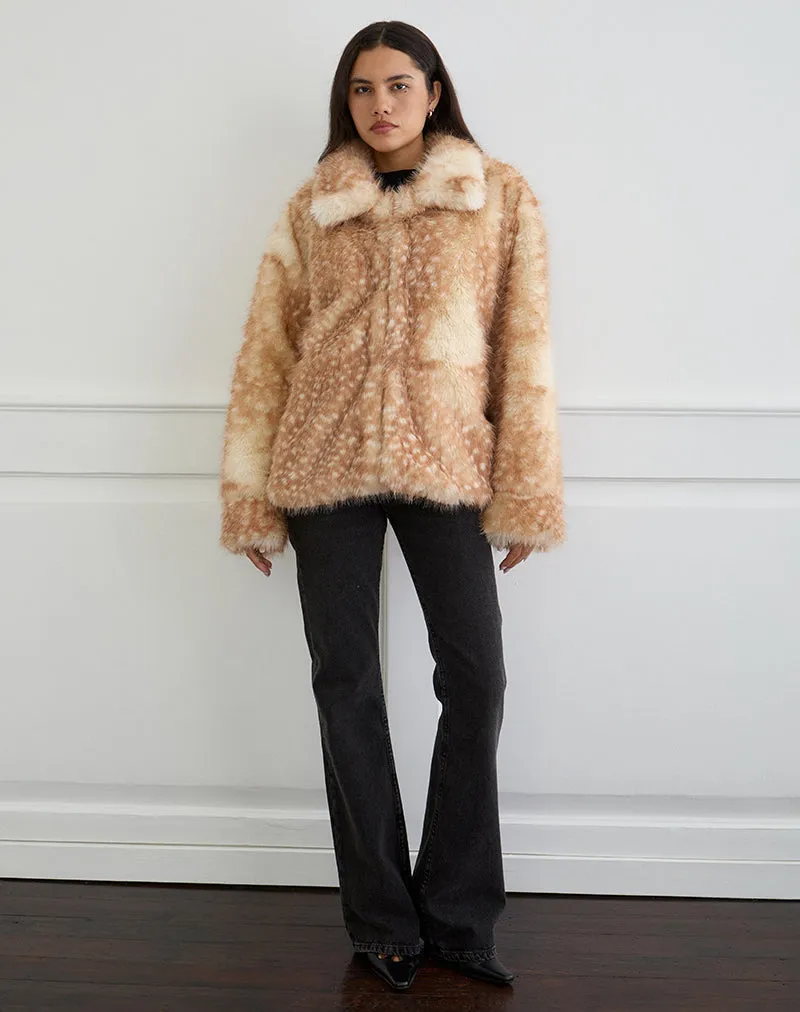 Joji Jacket in Beige Bambi Print sold by Motel Rocks product image thumbnail 3