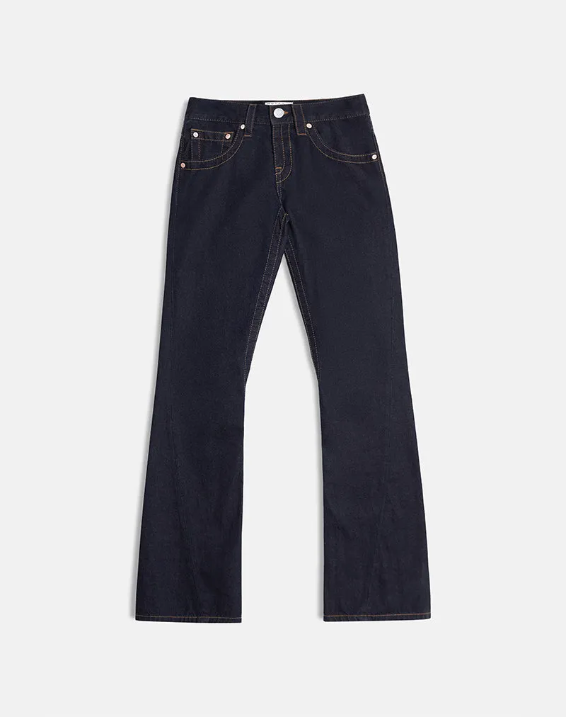 Low Rise Twisted Seam Jeans in Indigo sold by Motel Rocks product image thumbnail 5