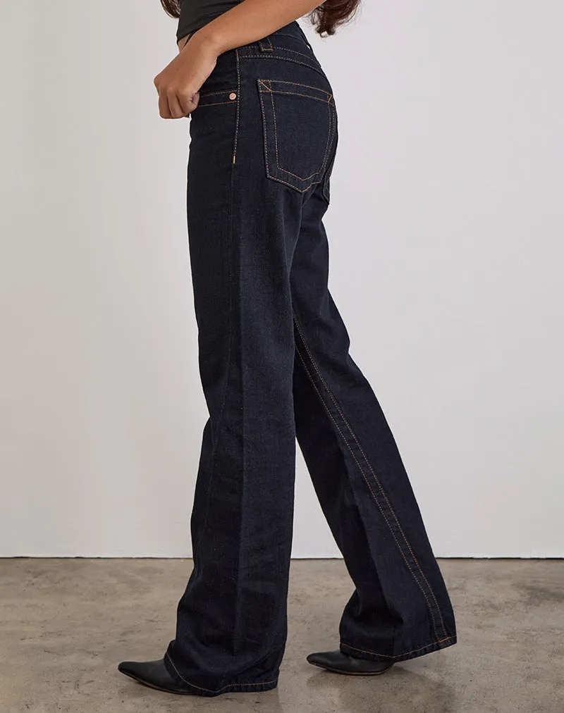 Low Rise Twisted Seam Jeans in Indigo sold by Motel Rocks product image thumbnail 2