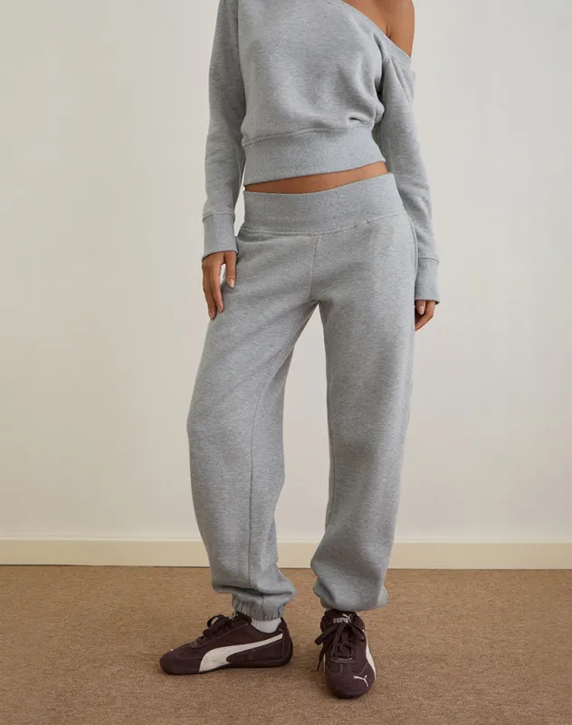 Epsie Oversized Jogger in Grey Marl sold by Motel Rocks