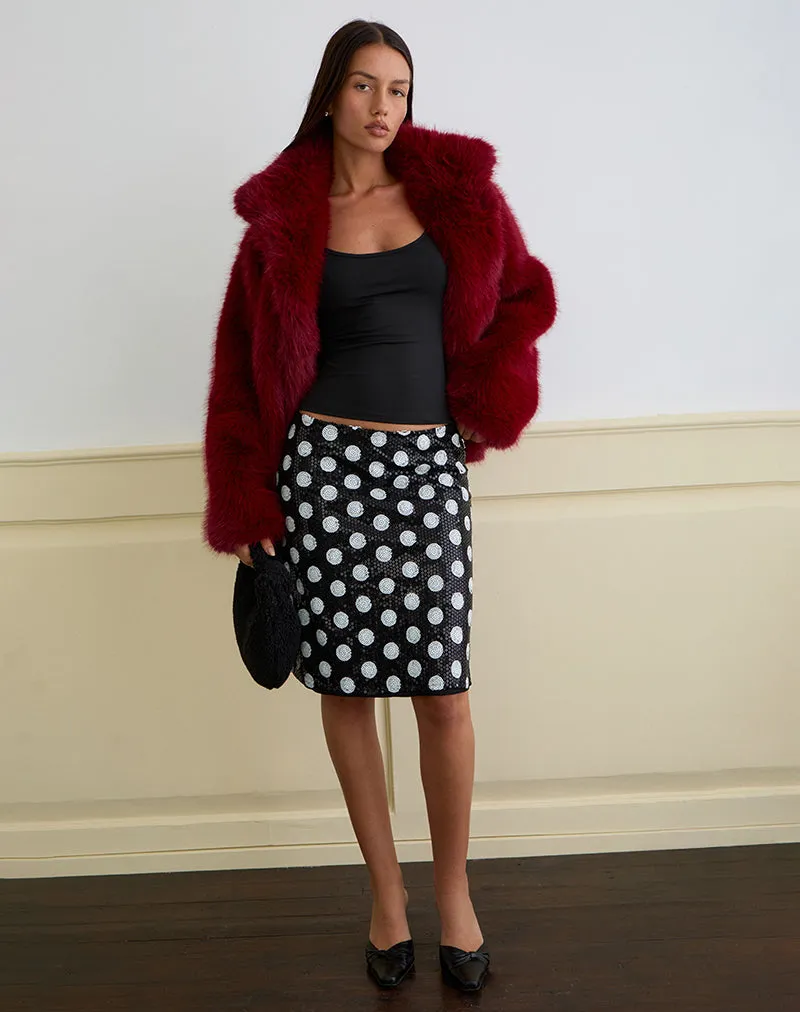 Kavivi Midi Skirt in Polka Sequin Monochrome sold by Motel Rocks product image thumbnail 3