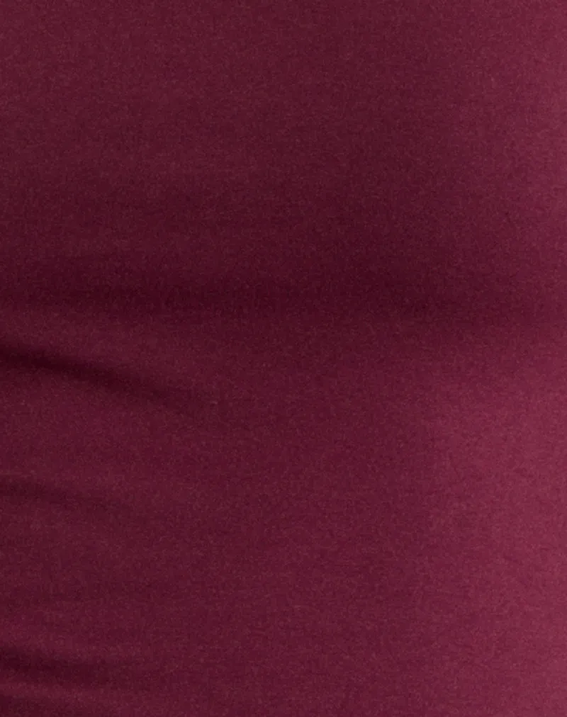 Amabon Long Sleeve Top in Burgundy sold by Motel Rocks product image thumbnail 5