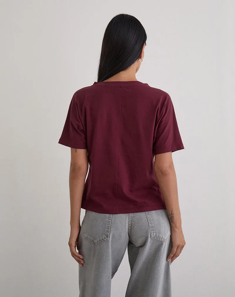 Viman Top in Jersey Maroon sold by Motel Rocks product image thumbnail 5