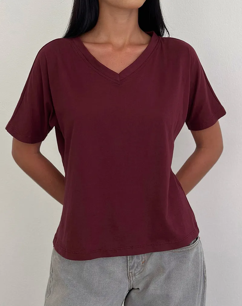 Viman Top in Jersey Maroon sold by Motel Rocks product image thumbnail 2