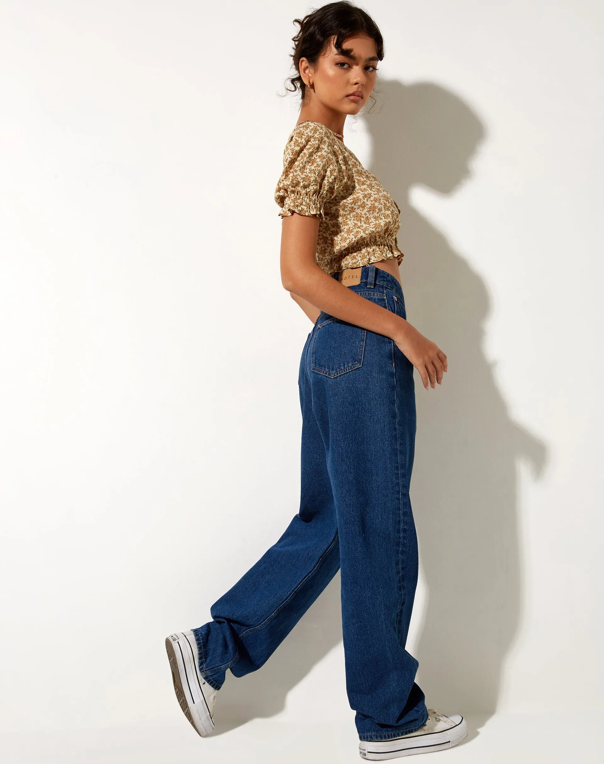 Aley Crop Top in Washed Ditsy sold by Motel Rocks product image thumbnail 5