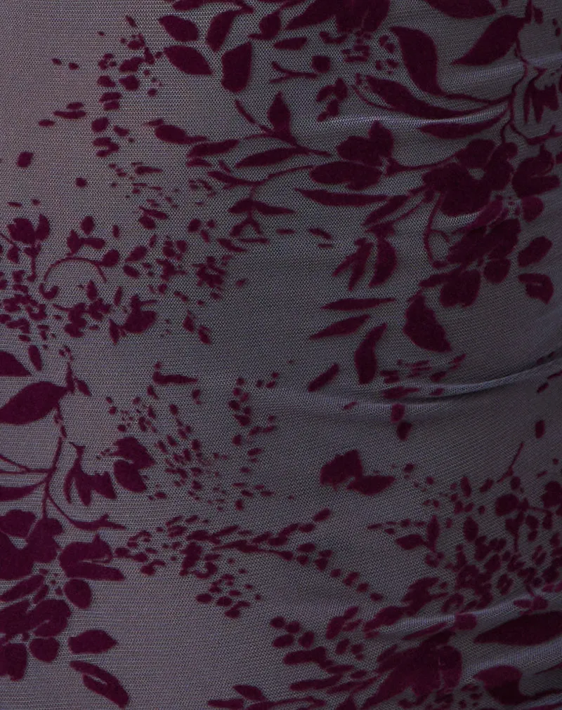 Nova Top in Fine Leaf Flock Smoke Grey sold by Motel Rocks product image thumbnail 5