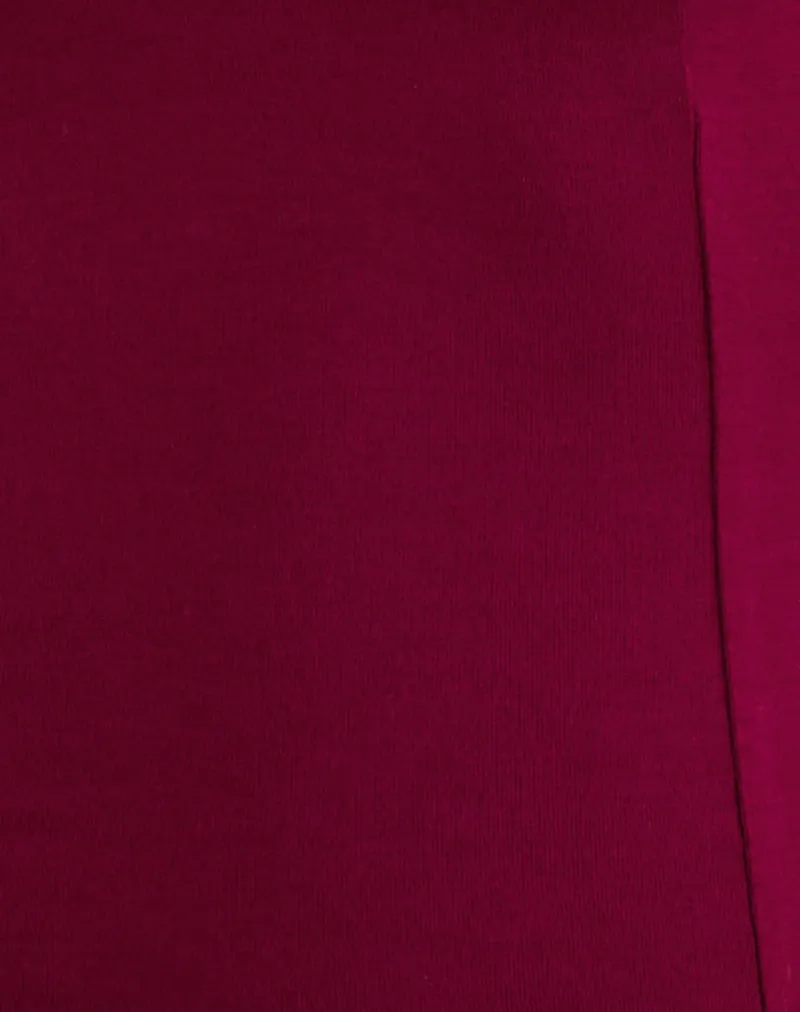 Lynod Plunge Top in Rayon Burgundy sold by Motel Rocks product image thumbnail 5