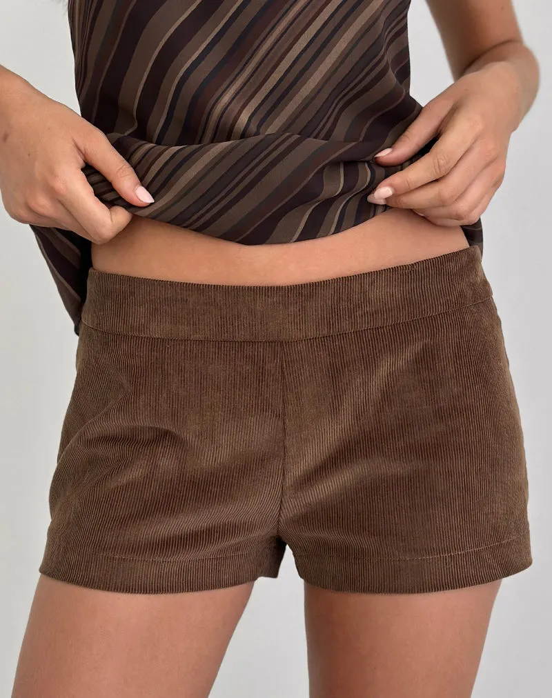Blazira Short in Whale Cord Brown sold by Motel Rocks product image thumbnail 2