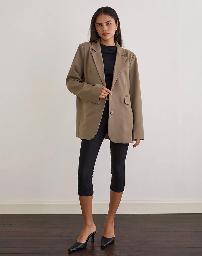 Maiwa Blazer in Textured Tailoring Beige sold by Motel Rocks product image thumbnail 4