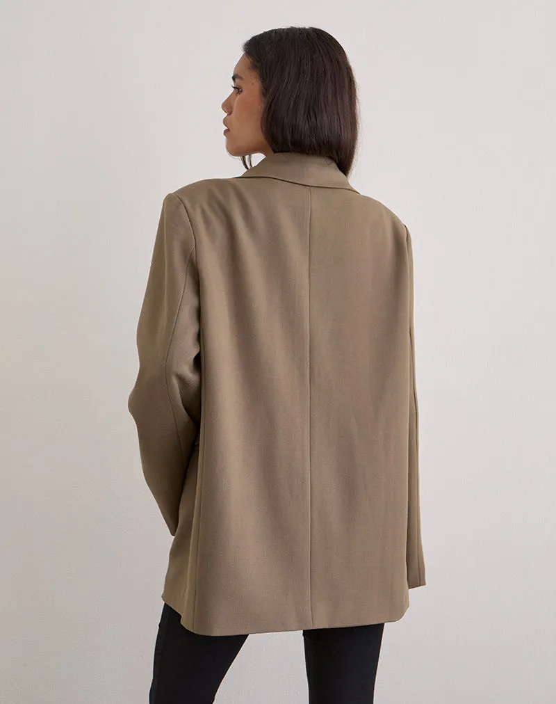 Maiwa Blazer in Textured Tailoring Beige sold by Motel Rocks product image thumbnail 5
