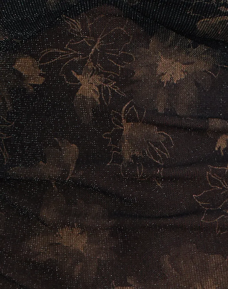 Mayari Floaty Top in Black with Bronze Shimmer sold by Motel Rocks product image thumbnail 5