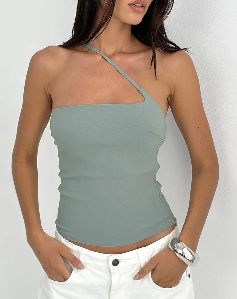 Kacya Asymmetric Top in Grey sold by Motel Rocks product image thumbnail 3