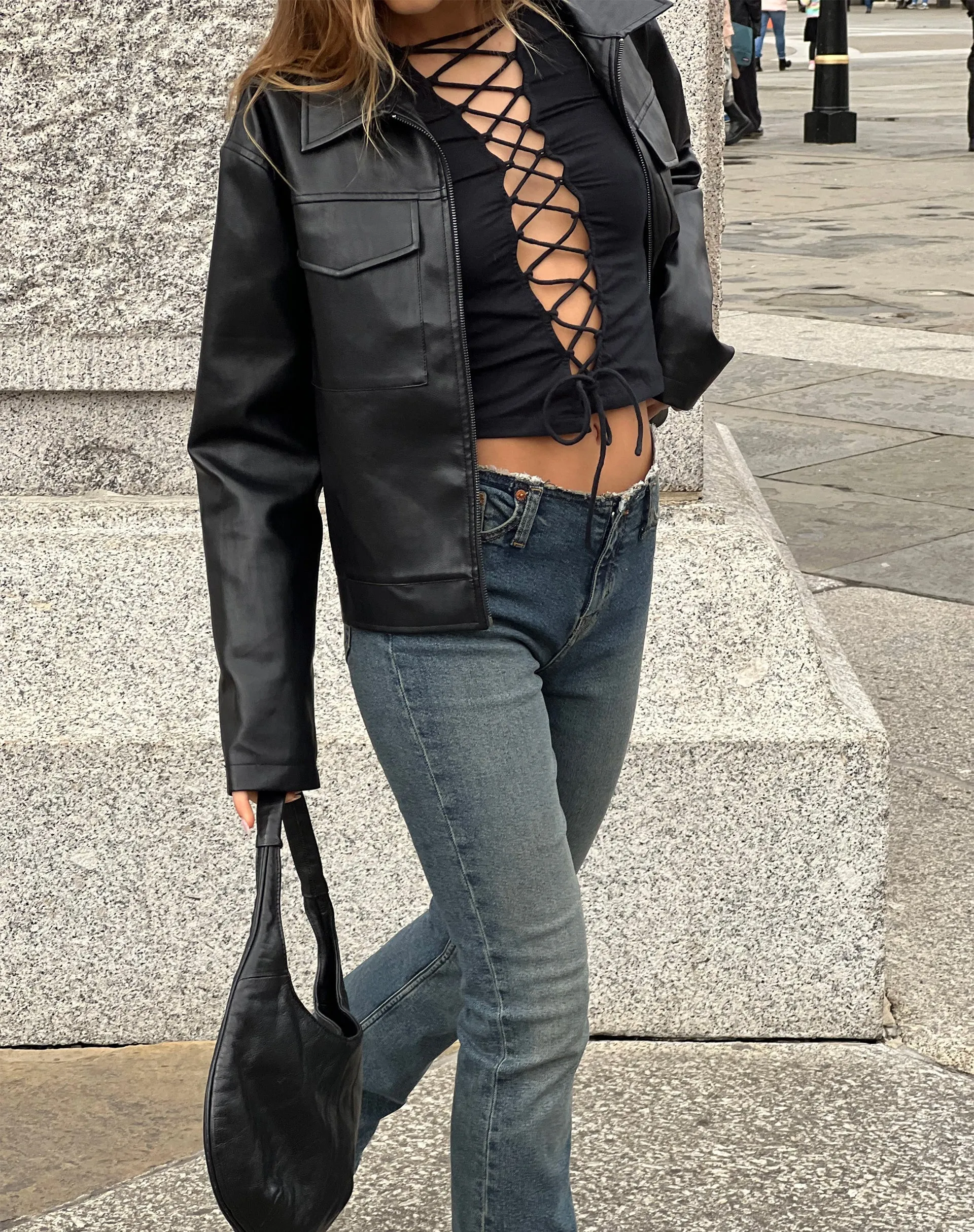 Garcia Long Sleeve Top in Black sold by Motel Rocks product image thumbnail 2