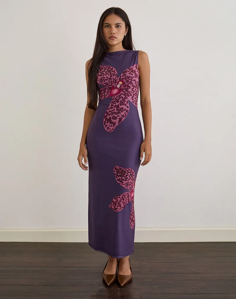 Fayola Maxi Dress in Vibrant Orchid Purple sold by Motel Rocks