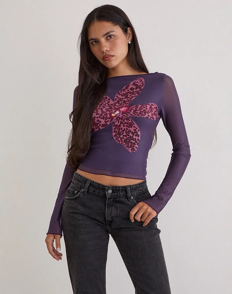 Armali Long Sleeve Top in Vibrant Orchid Purple sold by Motel Rocks