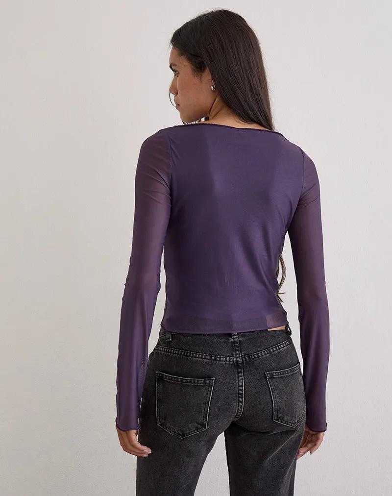 Armali Long Sleeve Top in Vibrant Orchid Purple sold by Motel Rocks product image thumbnail 4