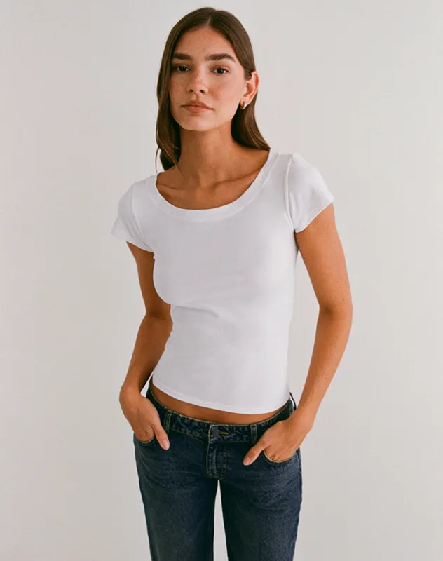 Dadio Top in White sold by Motel Rocks