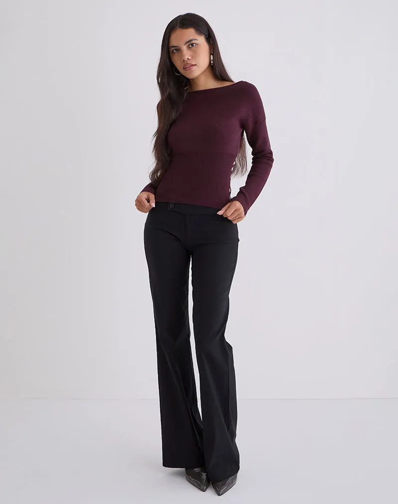 Elira Top in Knit Plum sold by Motel Rocks product image thumbnail 5