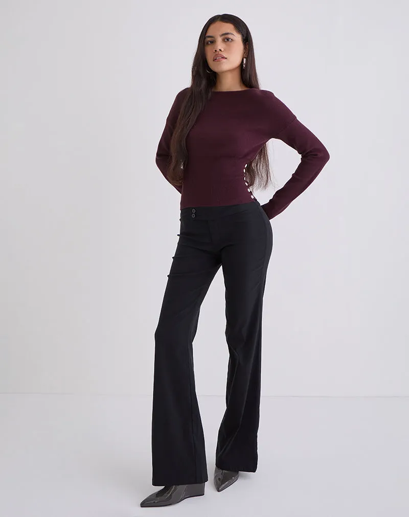 Elira Top in Knit Plum sold by Motel Rocks product image thumbnail 3