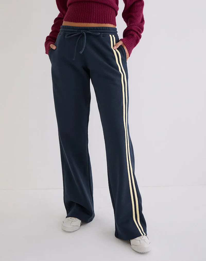Covero Jogger in Navy with Buttermilk Binding sold by Motel Rocks product image thumbnail 2