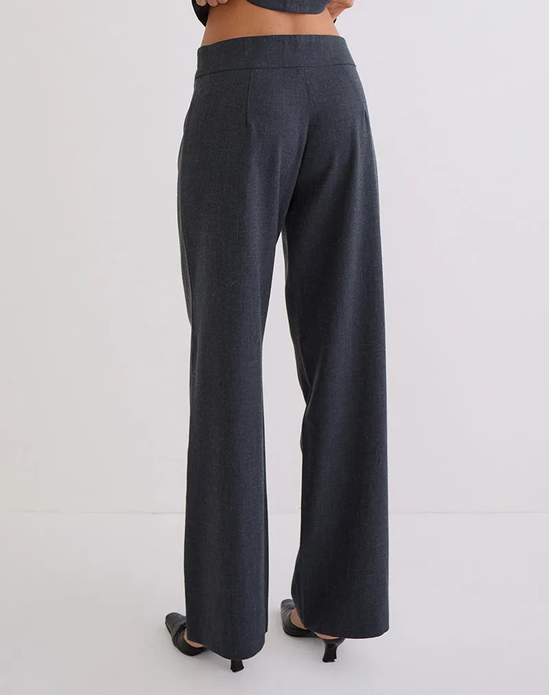 Arisyo Wide Leg Trouser in Tailoring Grey Blue sold by Motel Rocks product image thumbnail 4