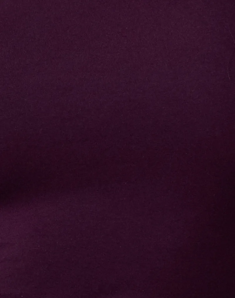 Galile High Neck Top in Jersey Fig sold by Motel Rocks product image thumbnail 5