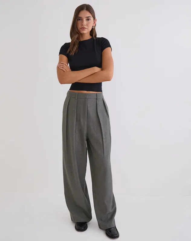 Nala Trouser in Tailoring Charcoal sold by Motel Rocks