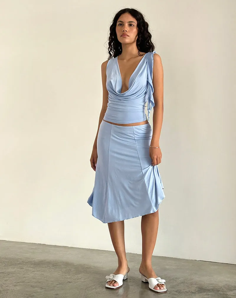 Saylor Sleeveless Top in Slinky Sky Blue sold by Motel Rocks product image thumbnail 4