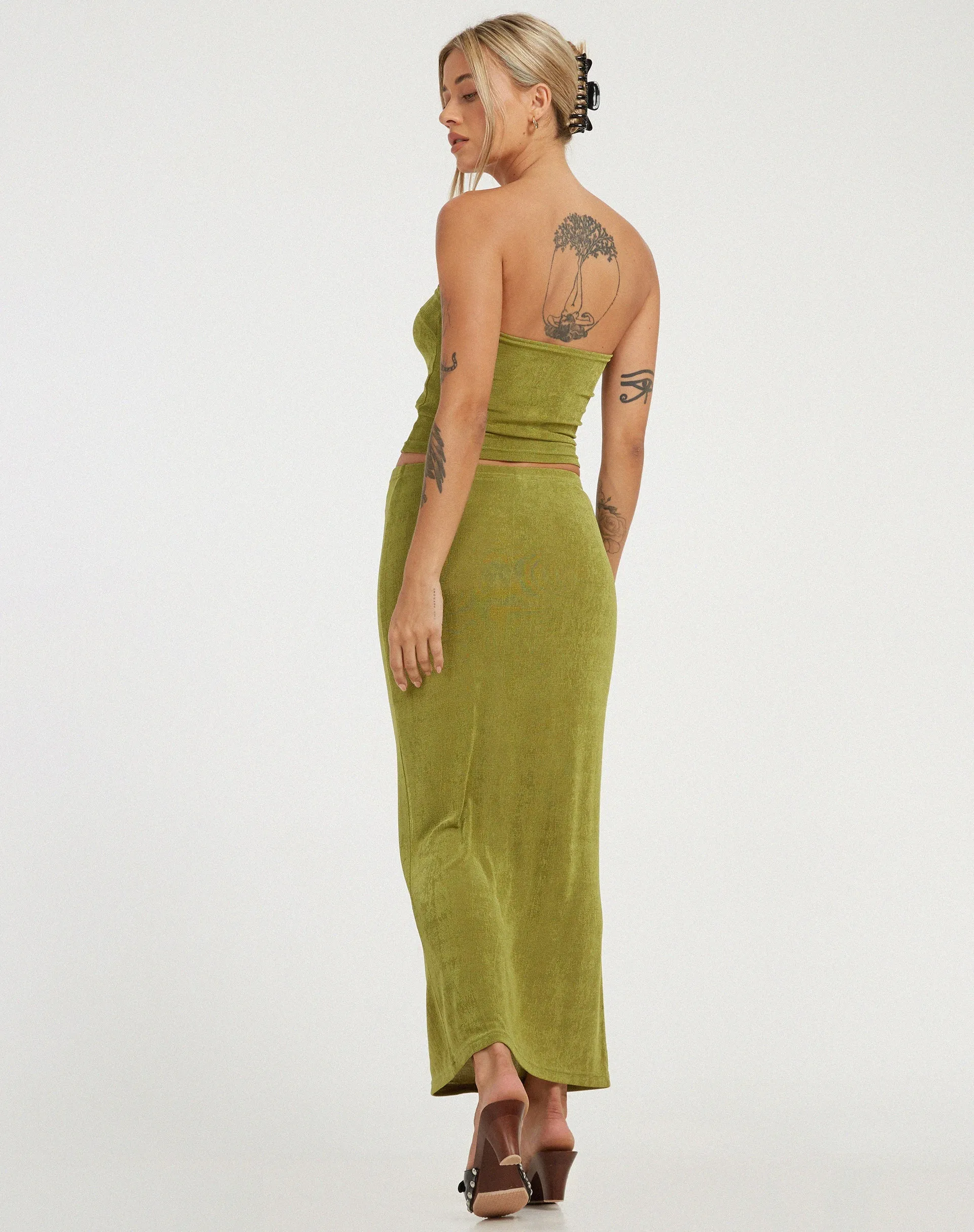 Tulus Maxi Skirt in Lime sold by Motel Rocks product image thumbnail 5