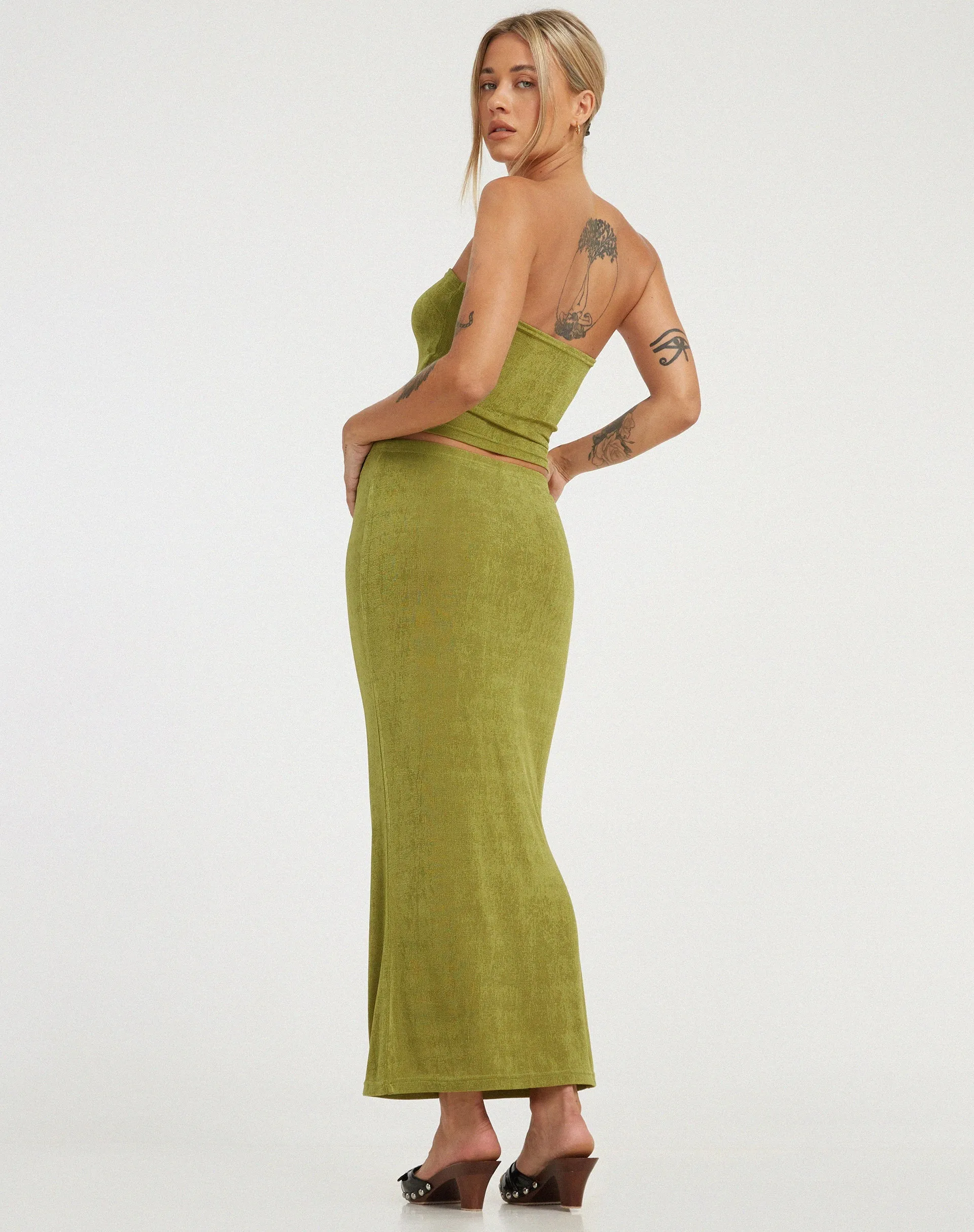 Tulus Maxi Skirt in Lime sold by Motel Rocks product image thumbnail 3