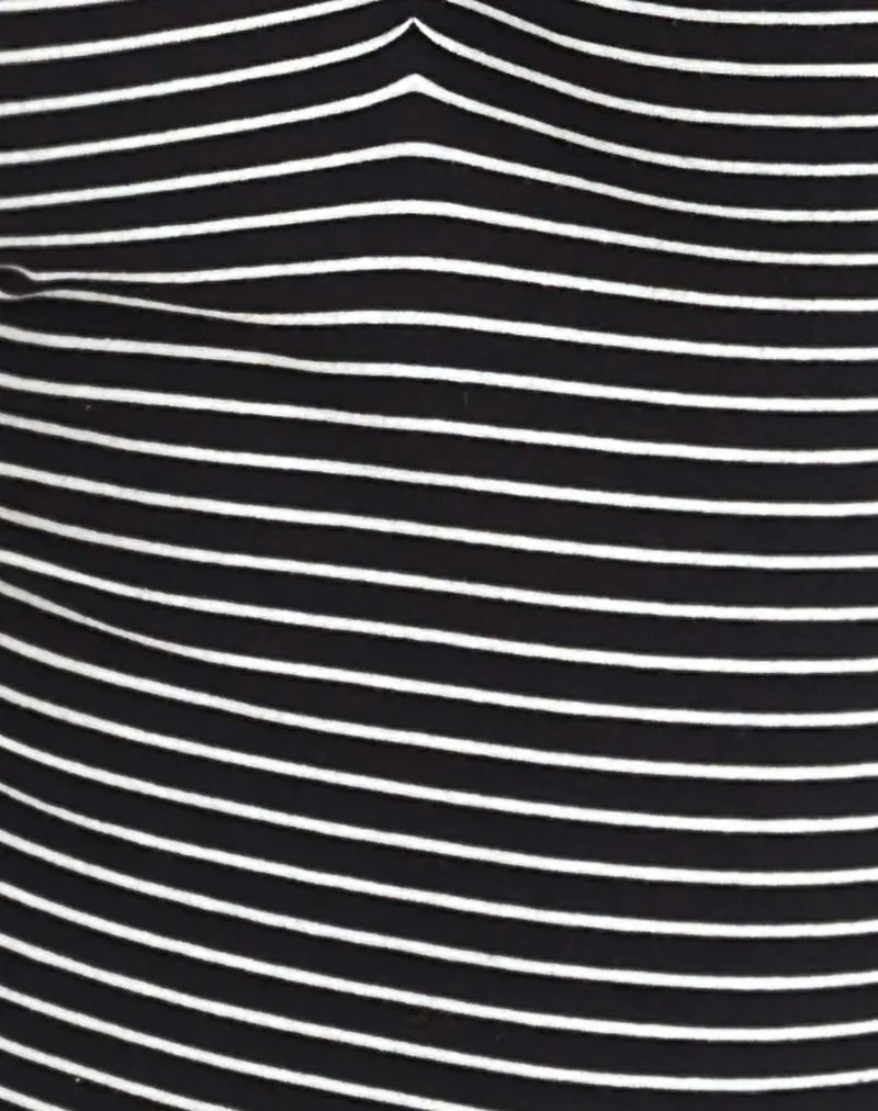 Subita Long Sleeve Top in Stripe Jersey Black and White sold by Motel Rocks product image thumbnail 5