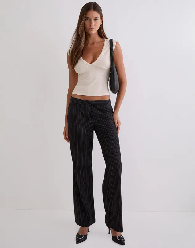 Emberly Plunge Top in Tofu made by Motel Rocks