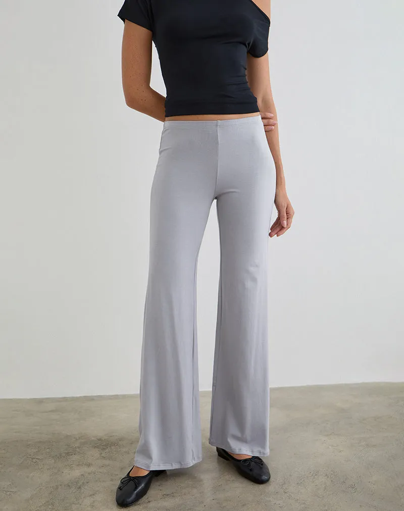 Baku Wide Leg Trouser in Rayon Jersey Lilac Grey sold by Motel Rocks product image thumbnail 2