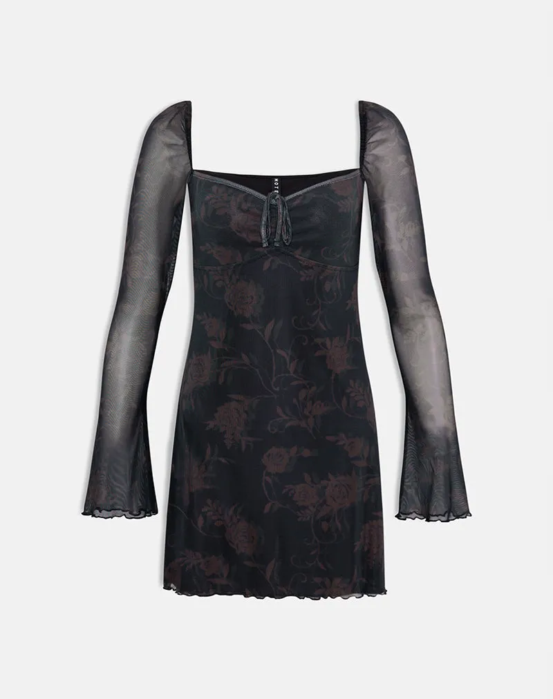 Modena Long Sleeve Dress in Dynamic Rose sold by Motel Rocks product image thumbnail 5