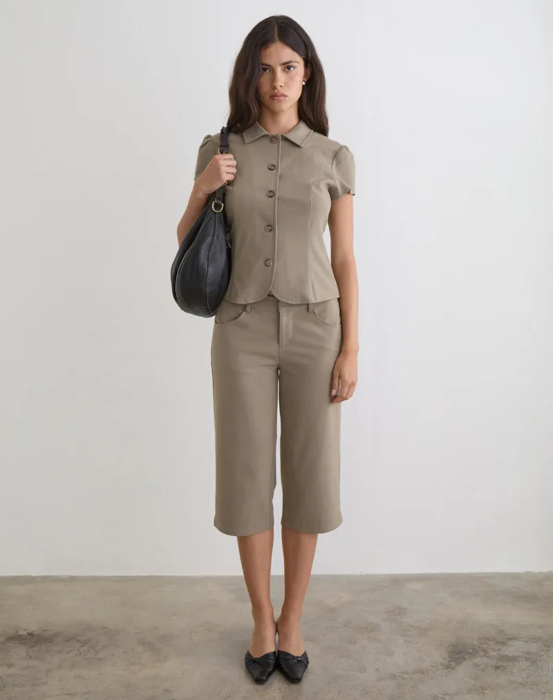 Maorah Blouse in Tailoring Light Taupe sold by Motel Rocks product image thumbnail 3