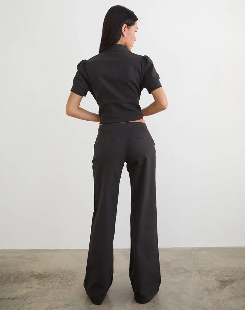 Alora Pocket Trouser in Dark Grey sold by Motel Rocks product image thumbnail 4
