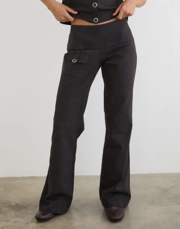 Alora Pocket Trouser in Dark Grey made by Motel Rocks